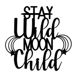 Wallity Stay Child Escultura de Pared de Metal Negra